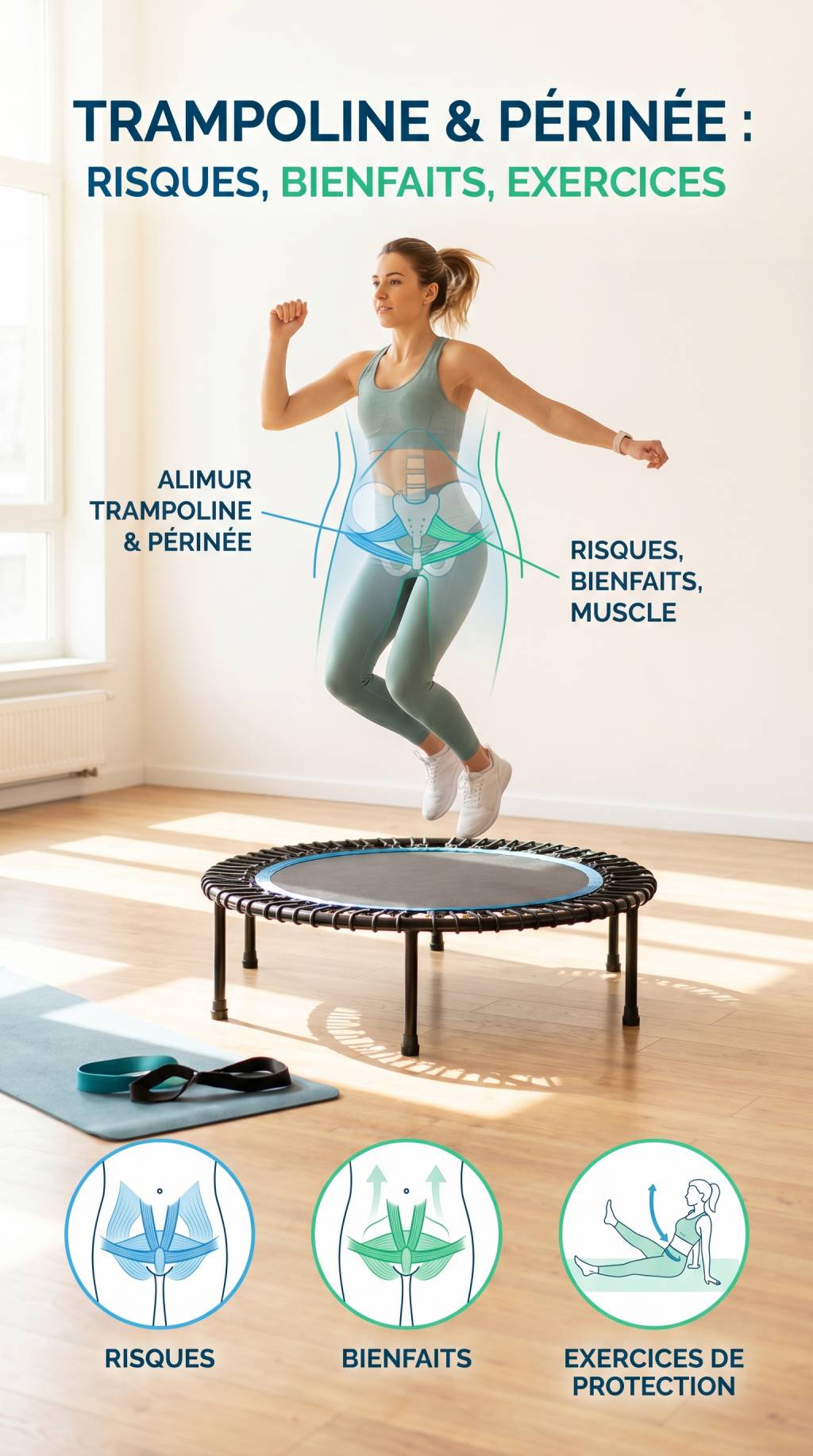 Périnée et trampoline : les risques, les bienfaits et les exercices pour protéger votre plancher pelvien